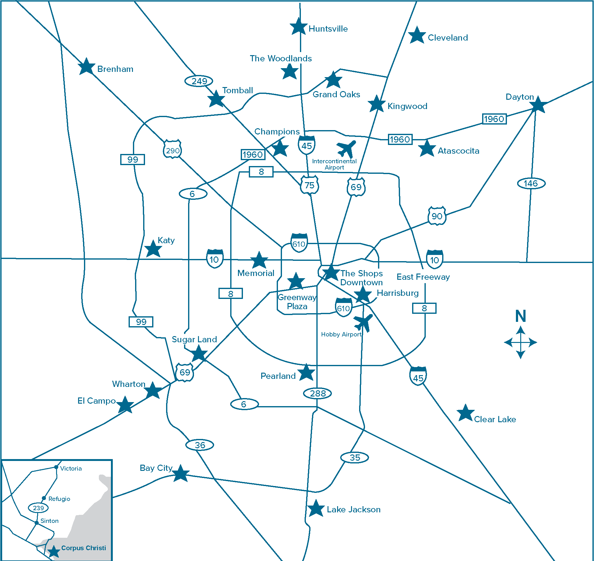 Berkeley Eye Center 25 locations map